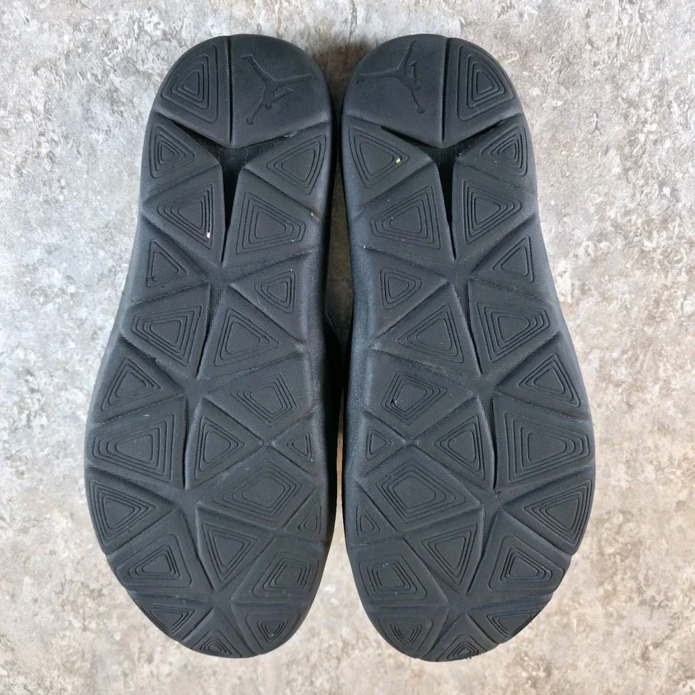 Nike Jordan Hydro Slides US 12 Wolf Gray Gold Black BQ6290-007 Adjustable *Clean